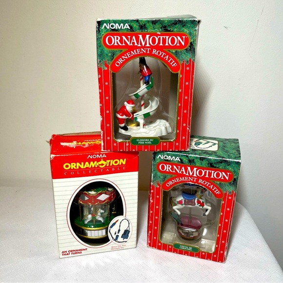 NOMA Ornamotion Rotating Ornaments. Two motors. Three ornaments. Fit mini lights - Picture 1 of 5